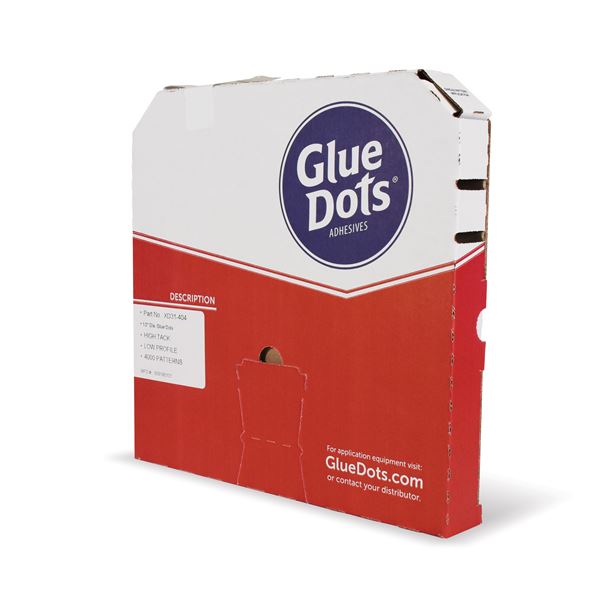 Glue Dots XD42-402 Super High Tack Adhesive Medium Profile 0.5 in Roll